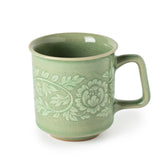 Celadon Botan Design Coffee Mug